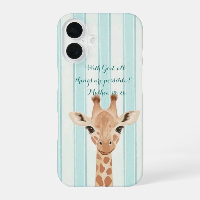 Cute giraffe Phone case! iPhone 16 Case (Back)