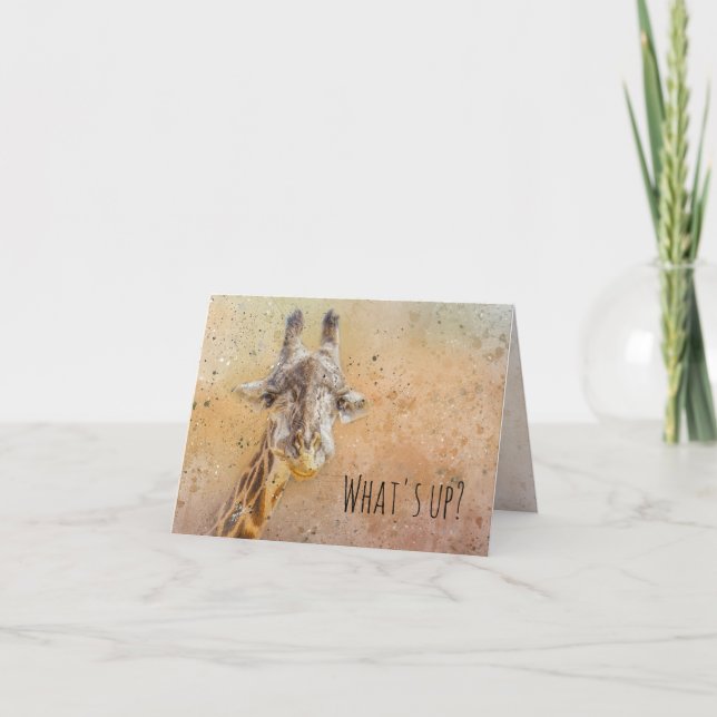 Cute Giraffe Photo Aquarelle moderne Animal (Devant)