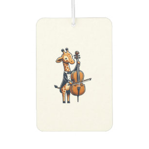 Cute Giraffe Playing Cello Giraffes Musician Music Air Freshener