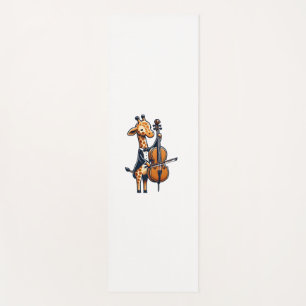 Cute Giraffe Playing Cello Giraffes Musician Music Yoga Mat