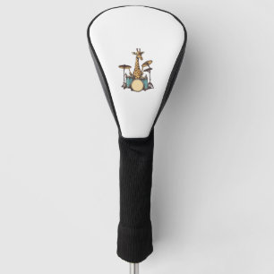 Cute Giraffe Playing Drums Giraffes Drummer Music  Golf Head Cover