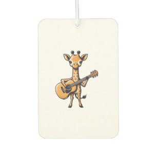 Cute Giraffe Playing Guitar Giraffes Musician Musi Air Freshener