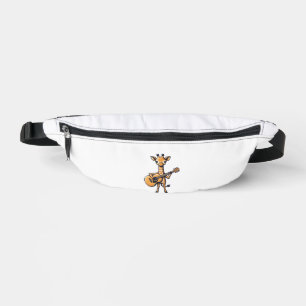 Cute Giraffe Playing Guitar Giraffes Musician Musi Fanny Pack
