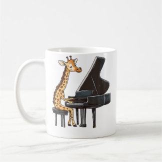 Cute Giraffe Playing Piano Giraffes Musician Music Coffee Mug
