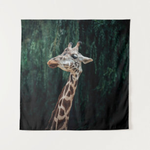 CUTE GIRAFFE PORTRAIT TAPESTRY