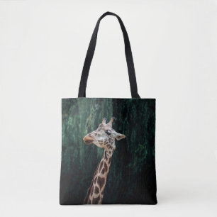 CUTE GIRAFFE PORTRAIT TOTE BAG