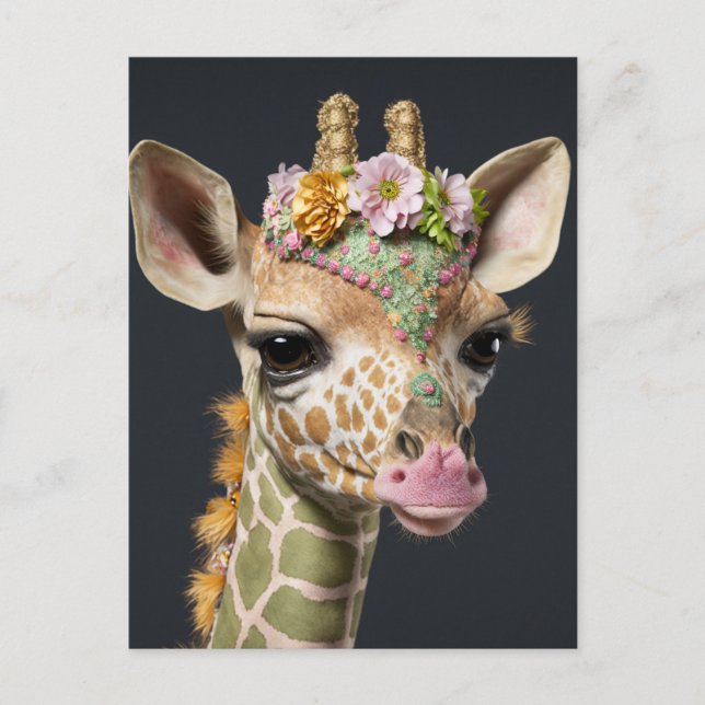 Cute Giraffe Postcard (Front)