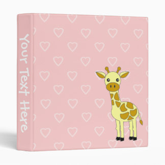 Cute Giraffe School Binder