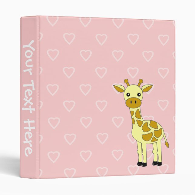 Cute Giraffe School Binder (Front/Spine)