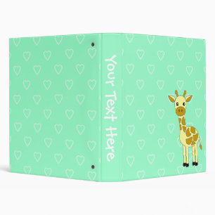 Cute Giraffe School Binder