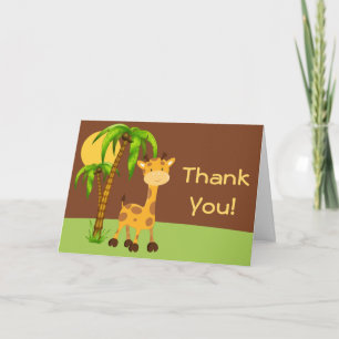 Cute Giraffe Thank You Card
