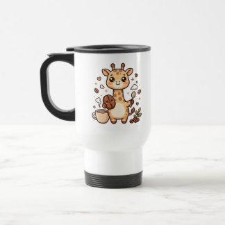 Cute Giraffe Travel Mug Kawaii Art