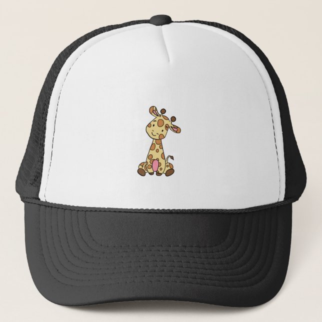 CUTE GIRAFFE TRUCKER HAT (Front)