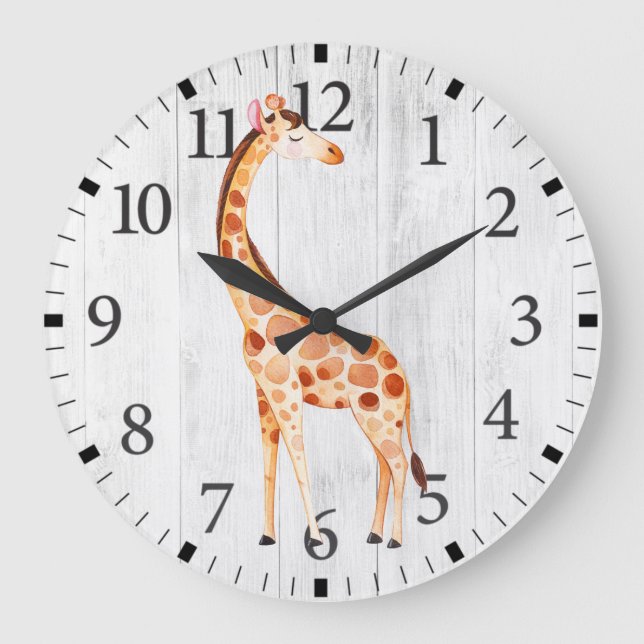 Cute Giraffe Wall Clock (Front)