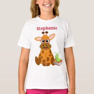Cute Giraffe wearing spectacles T-Shirt