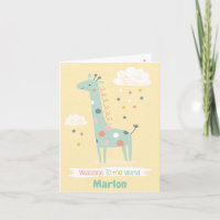 Cute Giraffe Welcome to the World