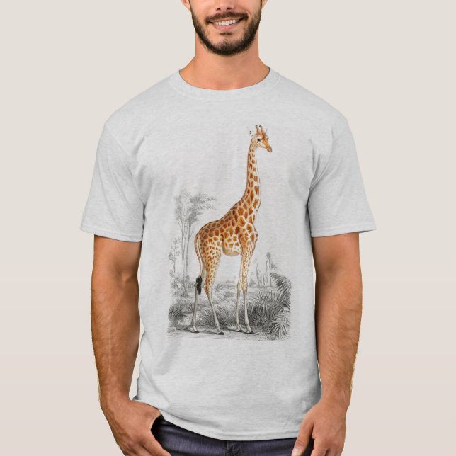 Cute giraffe wild african animal   men T-Shirt (Front)