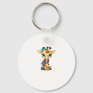 Cute Giraffe with Scarf Back to School Classic T-S Keychain
