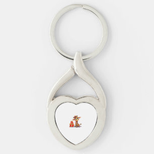 Cute Giraffes Christmas Lights Xmas Giraffe Keychain