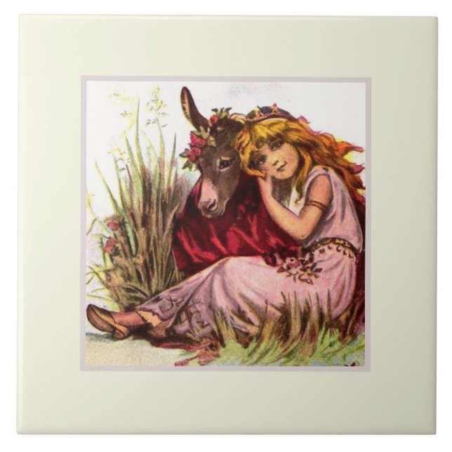 Cute Girl And Pony  Tile (Front)