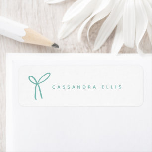 Cute Girl Aqua Ribbon Bow personnalisé