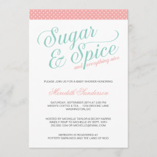 Cute Girl Baby Shower Invitation