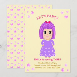 Cute Girl Birthday Invitation