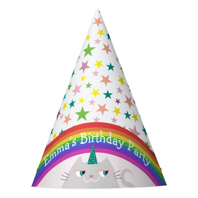 Cute Girl Birthday Party Hat (Front)