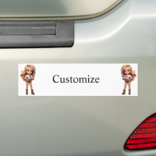 Cute Girl Bonita Chica Thunder_Cove Bumper Sticker