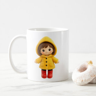 Cute girl cartoon coffee mug