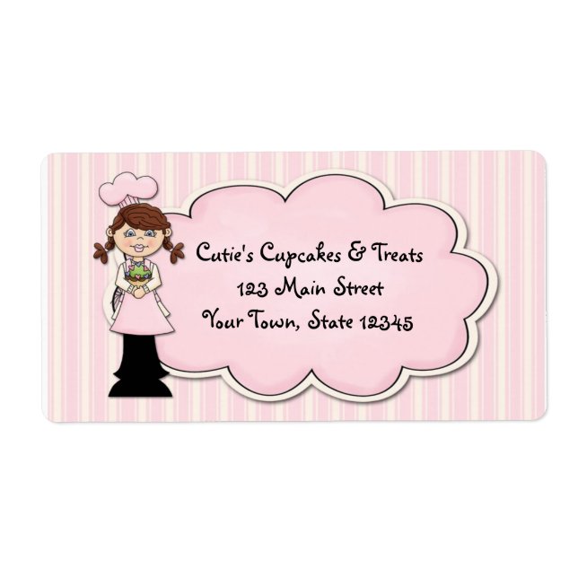 Cute Girl Chef, Cupcake, Pink (Front)