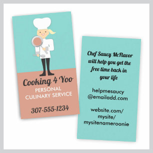 cute girl chef frying pan spoon cooking busines...