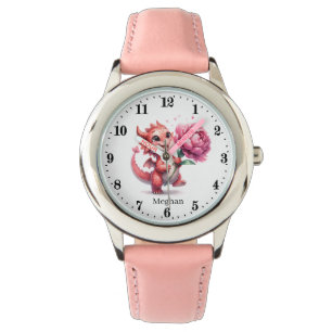 Cute girl dragon add name  watch