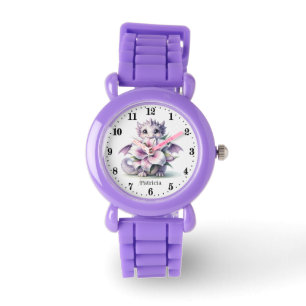 Cute girl dragon add name  watch