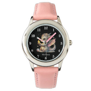 Cute girl dragon add name  watch
