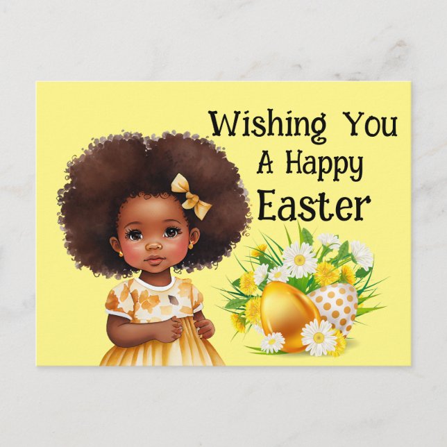 Cute Girl Easter  Postcard (Front)