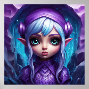 Cute Girl Elf Poster