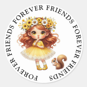 Cute Girl Friendship Stickers