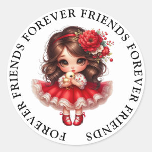 Cute Girl Friendship Stickers