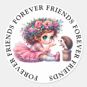 Cute Girl Friendship Stickers