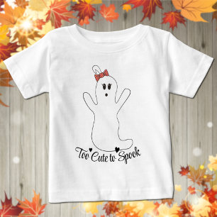 Cute Girl Ghost Halloween Baby T-Shirt