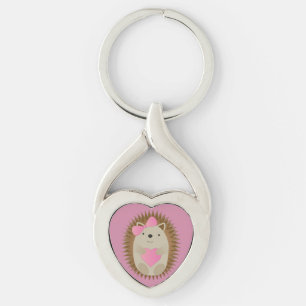 Cute Girl Hedgehog Keychain