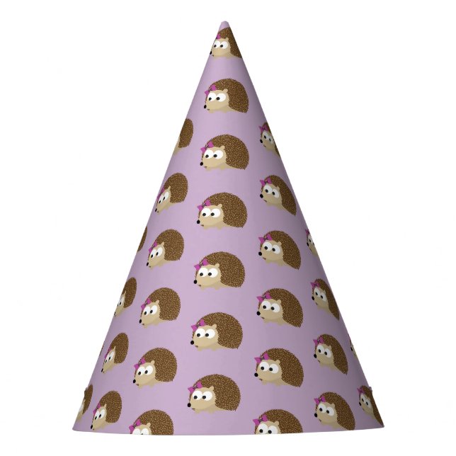 Cute Girl Hedgehog Party Hat (Front)