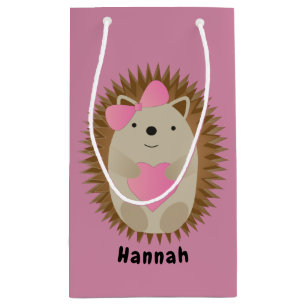 Cute Girl Hedgehog Small Gift Bag