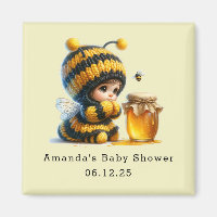 Cute Girl in Bee Costume with Honey Baby Shower