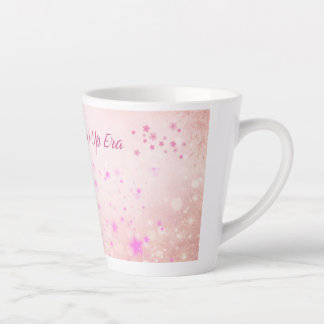 Cute Girl Latte Coffee Mug | Pink Feminine Gift