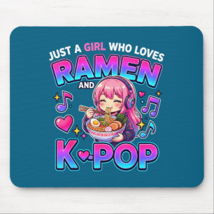 Cute Girl Loves Anime Ramen K Mouse Pad