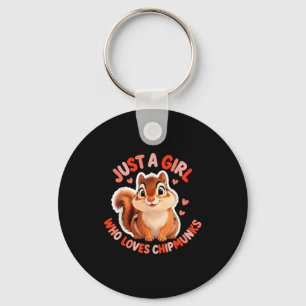 Cute Girl Loves Chipmunks Costume Kids Boys Girls  Keychain