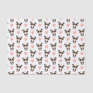 cute girl panda bear tiled party  tissue paper