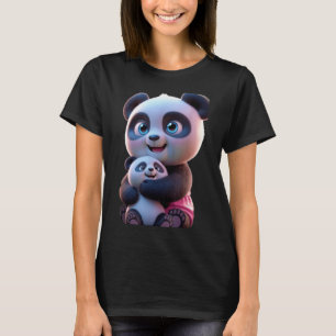 Cute Girl Panda Funny Unisex Design for Men Women T-Shirt